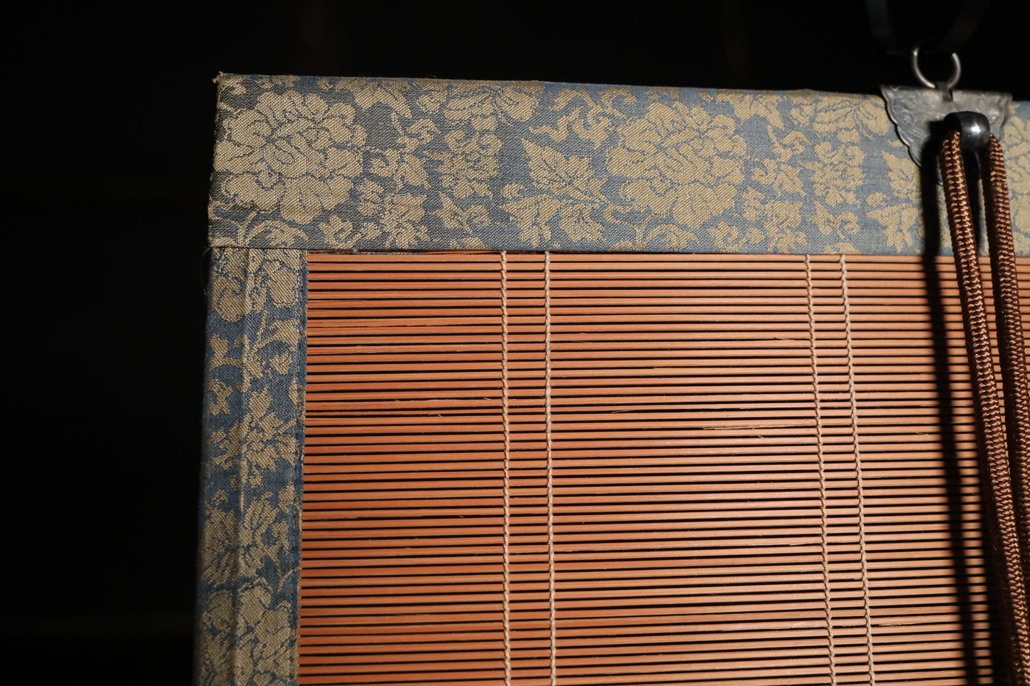 FINE!Japanese furniture bamboo curtain Window Screen Shade Blind hanging roll with silk, hook, tassel H66.9×W34.6in/H170×W87.7cm