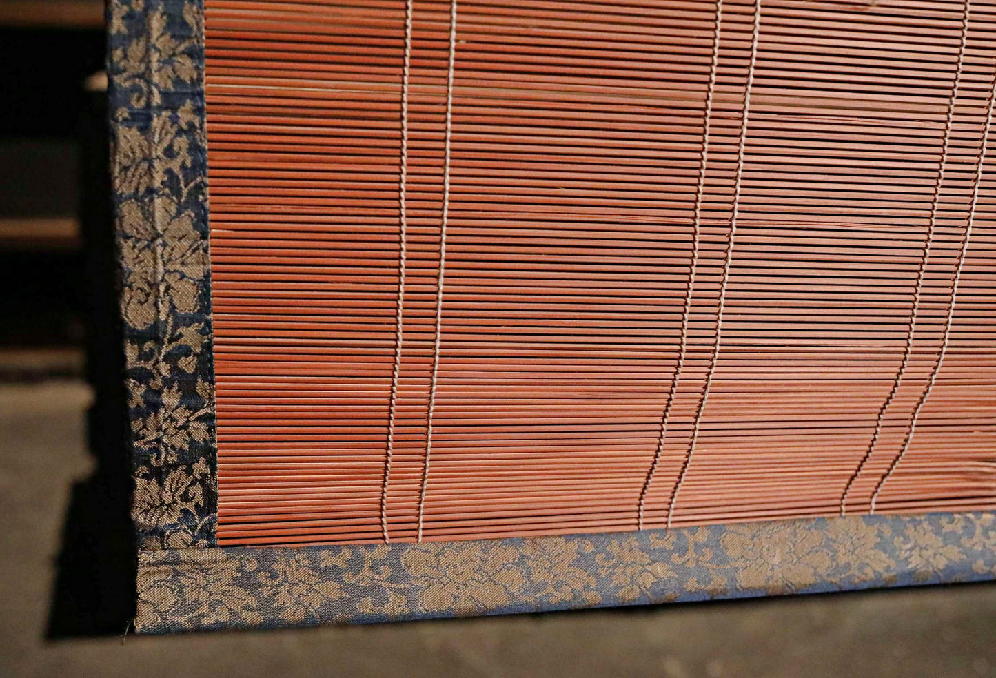 FINE!Japanese furniture bamboo curtain Window Screen Shade Blind hanging roll with silk, hook, tassel H66.9×W34.6in/H170×W87.7cm