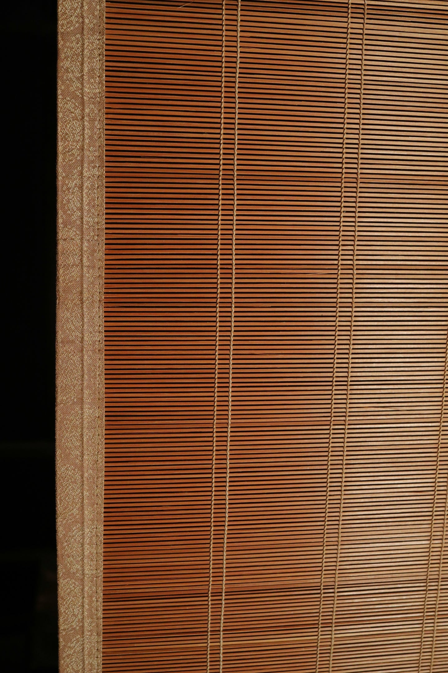 Japanese furniture bamboo curtain Window Screen Shade Blind hanging roll with silk, hook, tassel H66.9×W34.4in/H170×W87.4cm