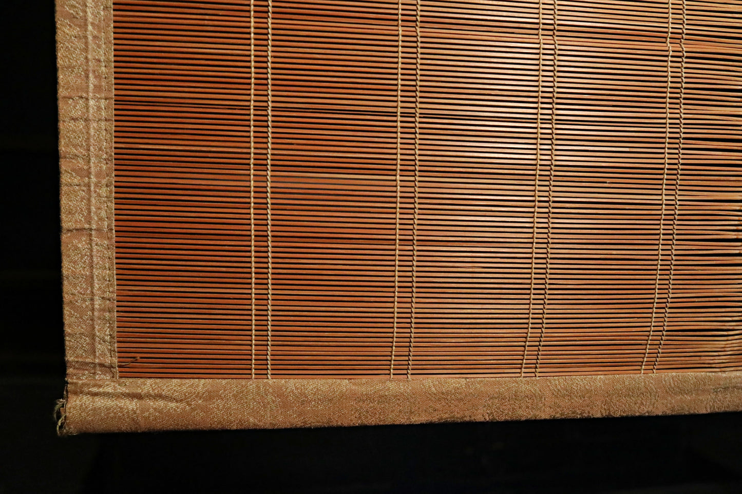 Japanese furniture bamboo curtain Window Screen Shade Blind hanging roll with silk, hook, tassel H66.9×W34.4in/H170×W87.4cm