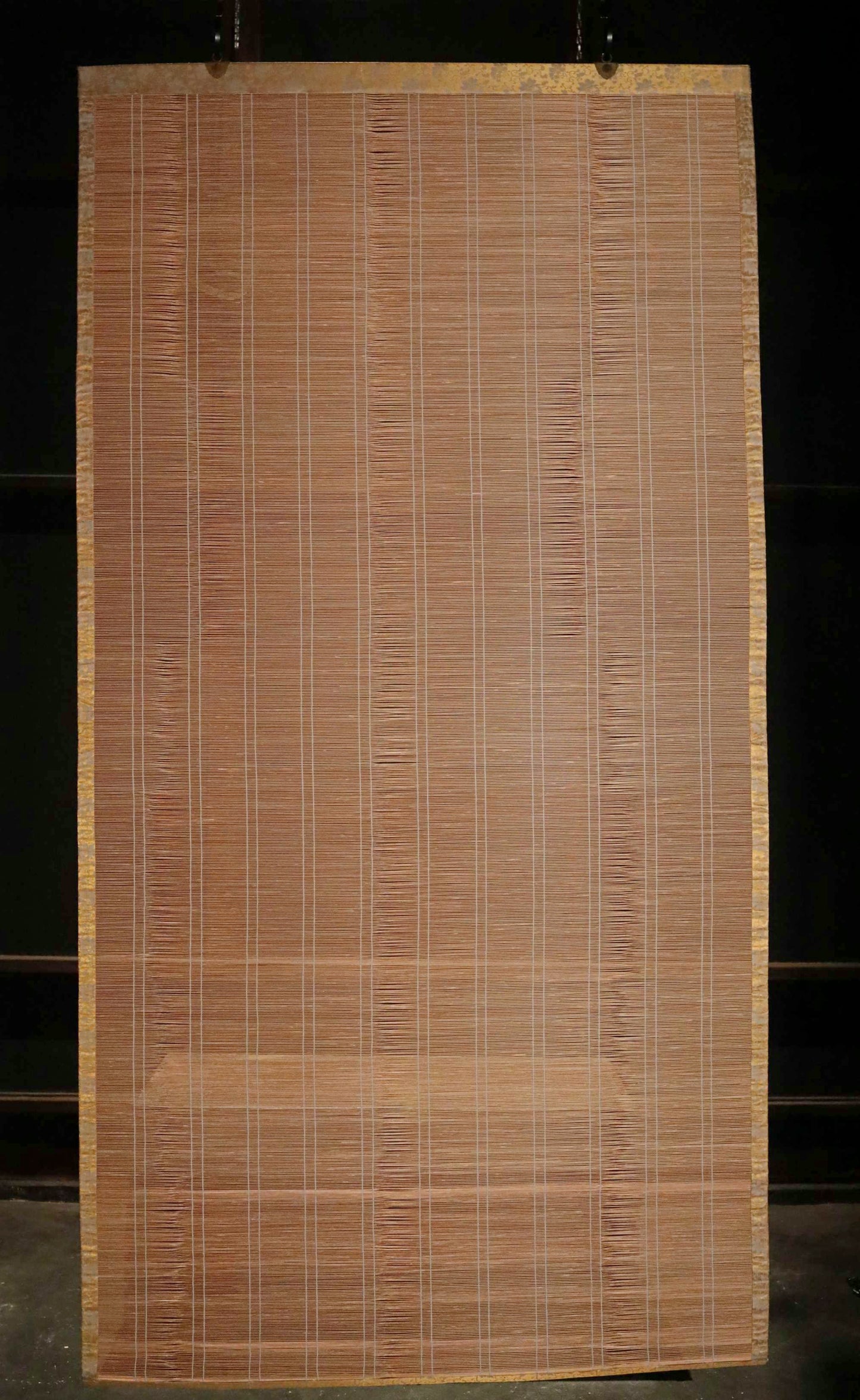 Japanese furniture bamboo curtain Window Screen Shade Blind hanging roll with silk, hook, tassel H66.1×W34.6in/H168×W88cm