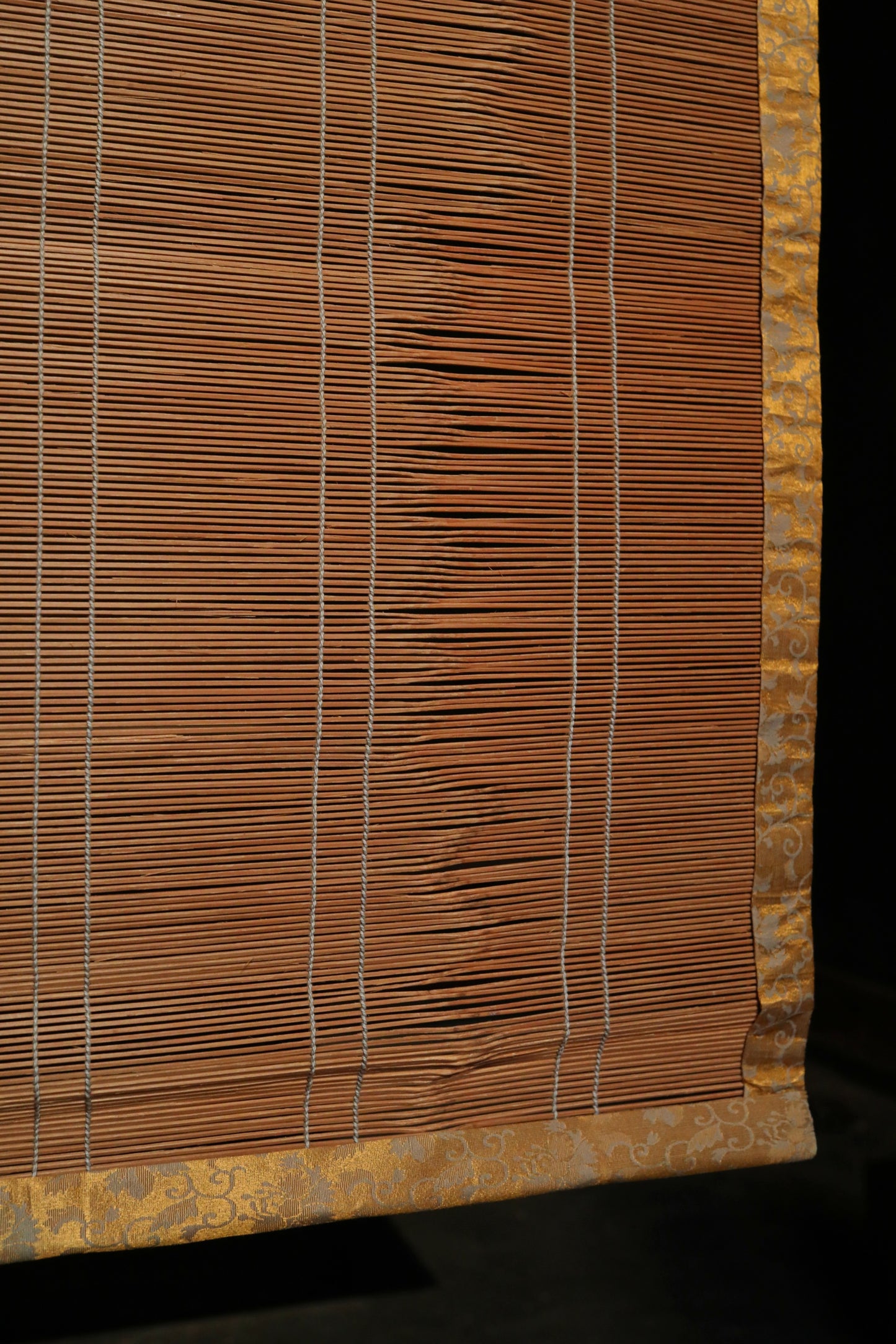 Japanese furniture bamboo curtain Window Screen Shade Blind hanging roll with silk, hook, tassel H66.1×W34.6in/H168×W88cm