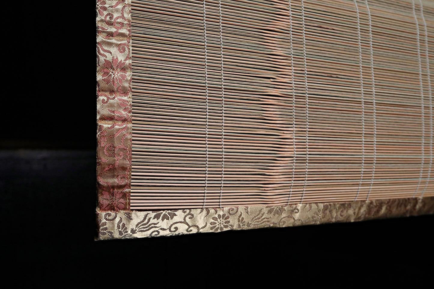 Japanese Bamboo Window Blind, Silk Trim and Tassel (H66.9×W34.6in/H170×W88cm)