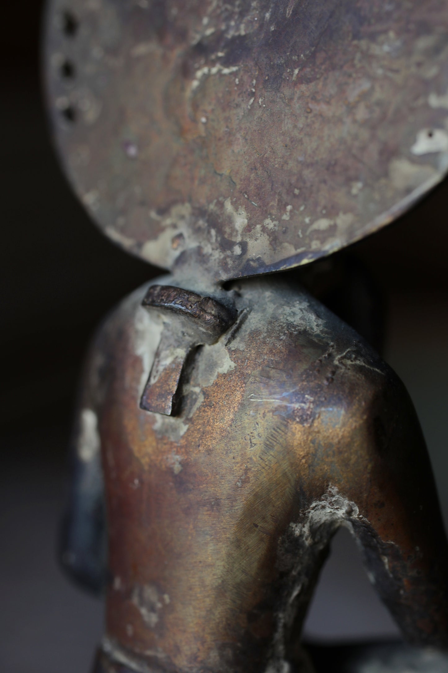 Japanese antique Bronze buddha Miroku Maitreya Bodhisattva statue buddhist temple statue (H10.8in/27.5cm)