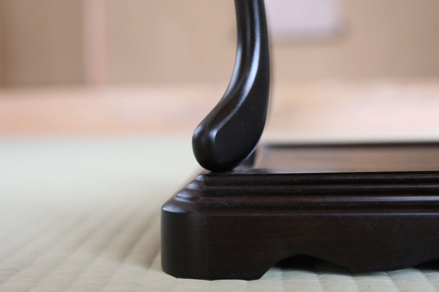 Japanese furniture ebony pedestal decoration stand, for ikebana, bonsai  H16.9in/H43cm