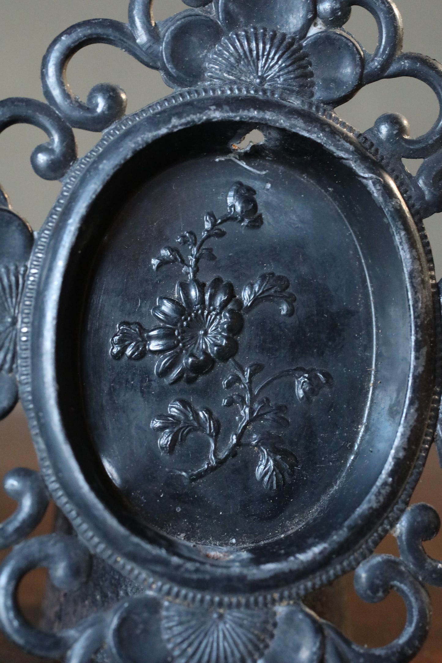 Antique Bronze FUSUMA Pair of Handles: Chrysanthemum & Plum, 1920s