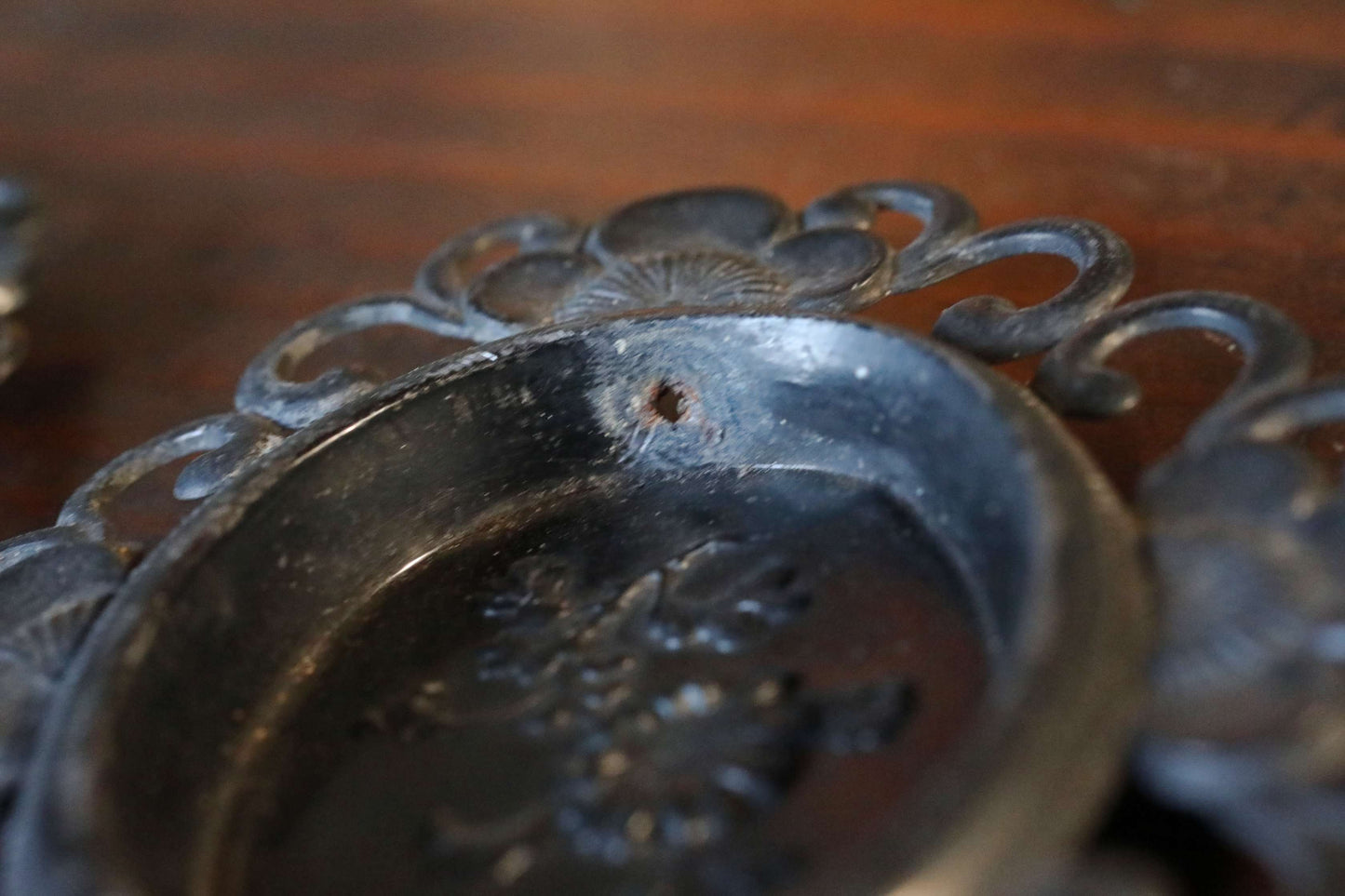 Antique Bronze FUSUMA Pair of Handles: Chrysanthemum & Plum, 1920s