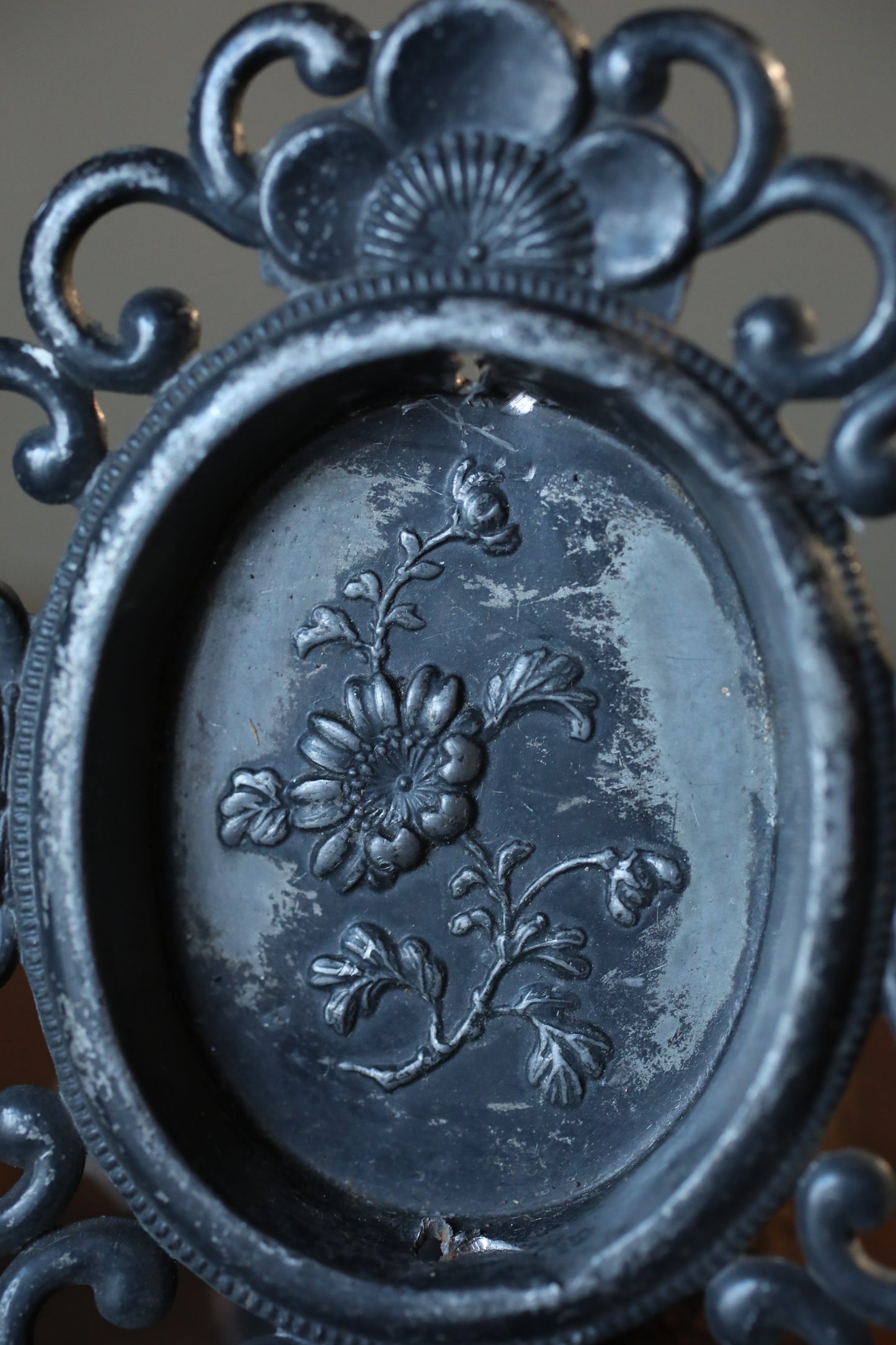 5 set Antique Bronze FUSUMA Handles: Chrysanthemum & Plum, 1920s