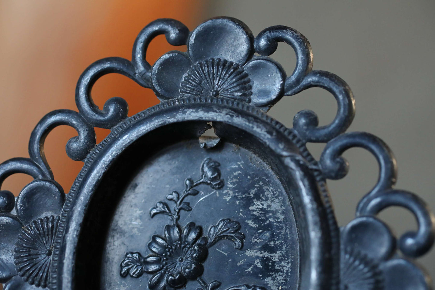 5 set Antique Bronze FUSUMA Handles: Chrysanthemum & Plum, 1920s