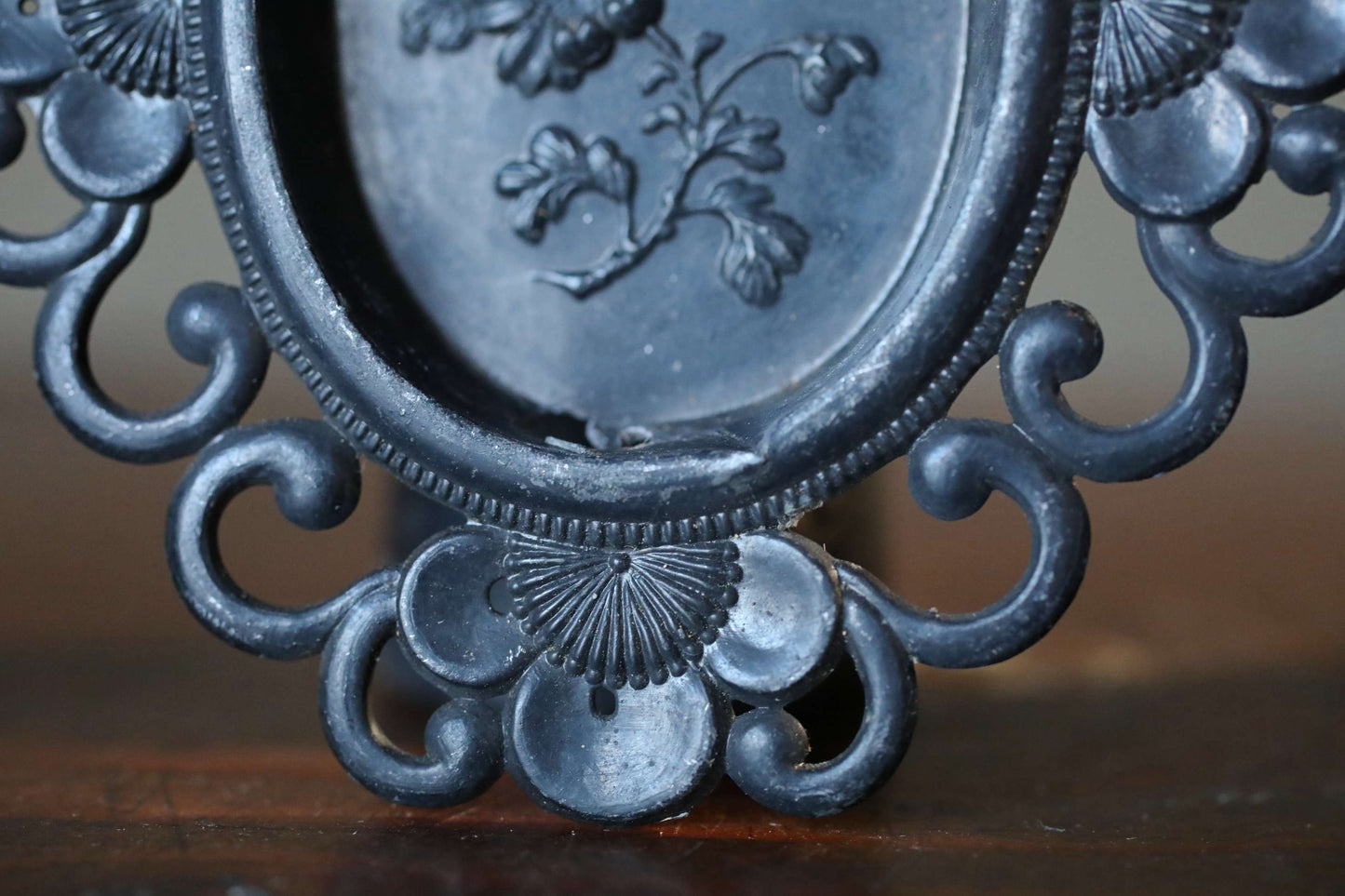 5 set Antique Bronze FUSUMA Handles: Chrysanthemum & Plum, 1920s