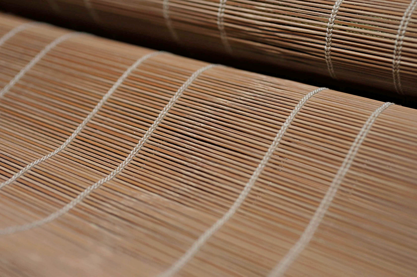 Japanese furniture a pair of bamboo screen, Window Screen Shade Blind hanging roll with silk, hook, tassel H68.1xW20.1in /  H173×W51cm