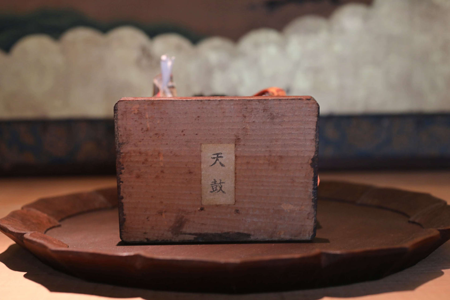 FINE! RARE! Japanese vintage Noh doll red mask Dancing Child Spirit "天鼓” made of wood and silk KIMONO for Gift H8.7×4.7in/H22×12cm