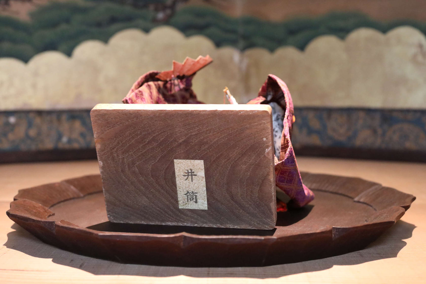 FINE! RARE! Japanese vintage Noh doll Koomote mask mask dancing woman "井筒” made of wood and silk KIMONO for Gift H8.9×5.5in/H22.5×14cm