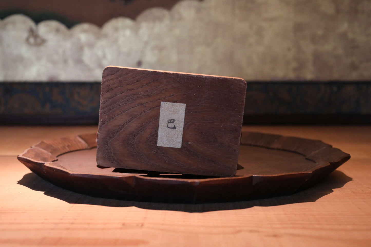 FINE! RARE! Japanese vintage Noh doll Koomote mask mask woman samurai "巴” made of wood and silk KIMONO for Gift H9.8×5.1in/H25×13cm