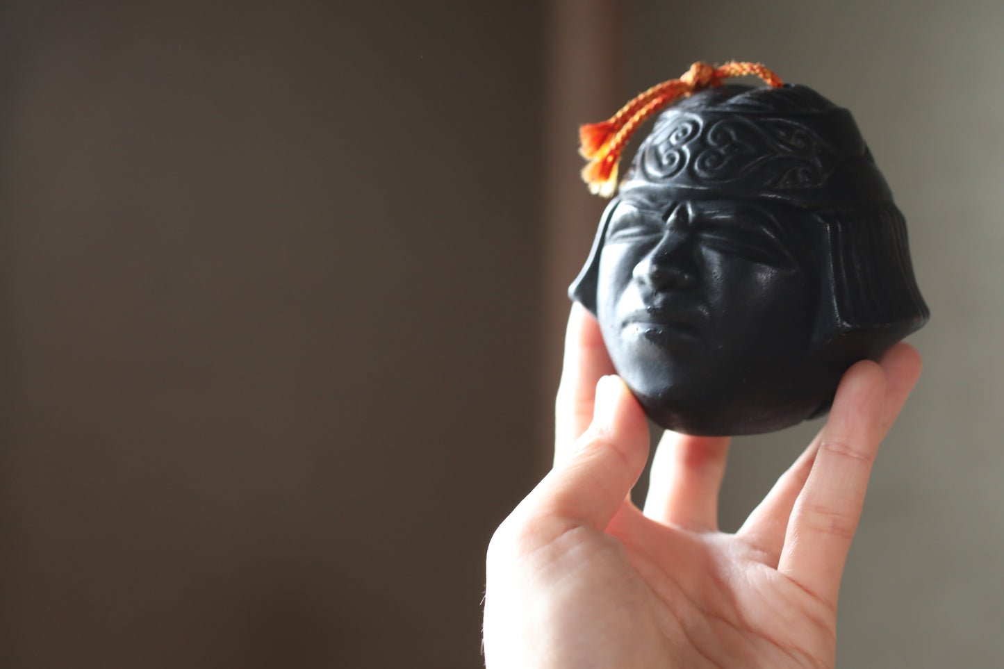 Japanese vintage pottery bell AINU indigenous peoples doll ornament Paper weight, Ornaments vintage small bell H3.3×3.3in/H8.3×8.5cm