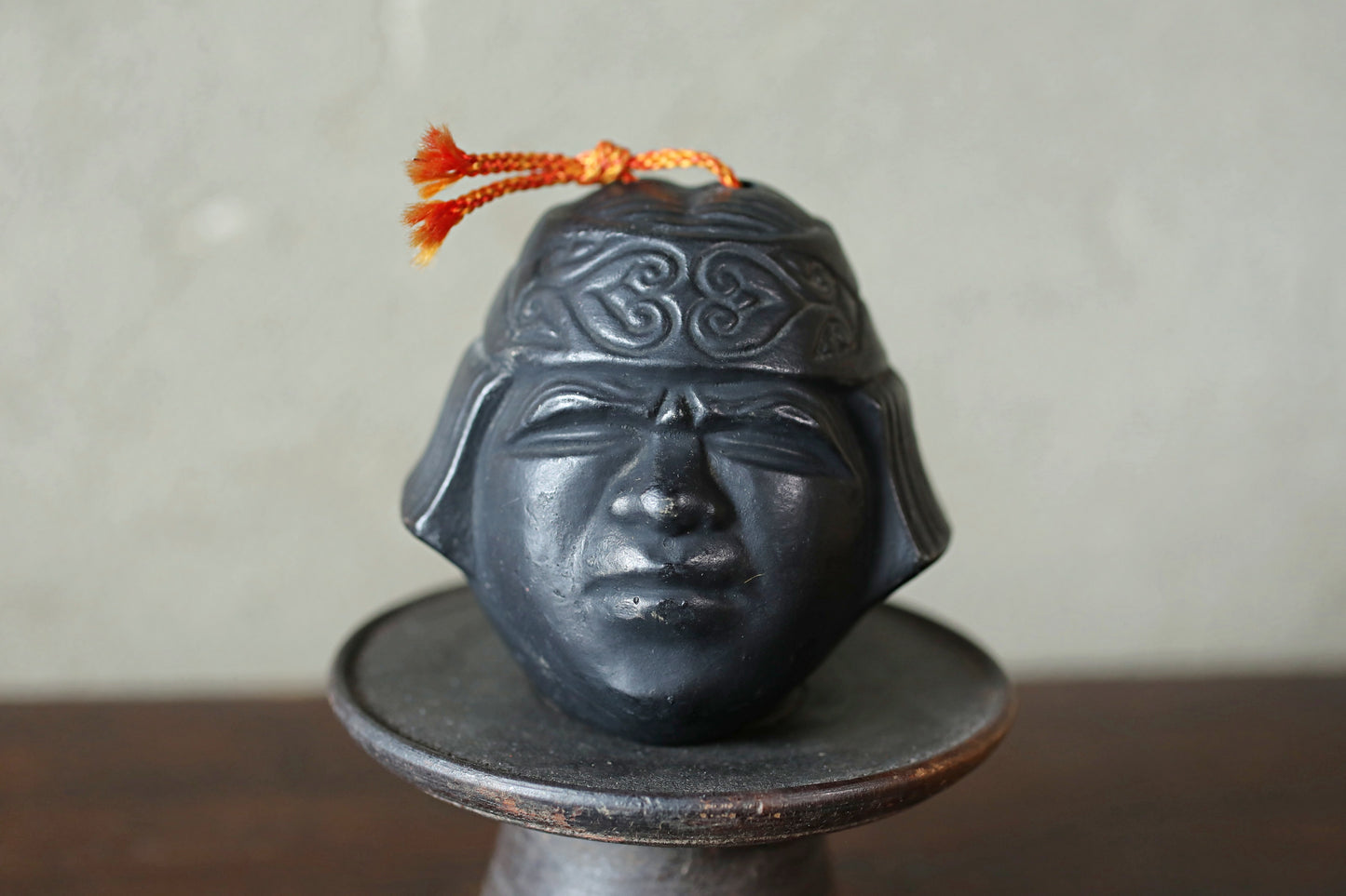 Japanese vintage pottery bell AINU indigenous peoples doll ornament Paper weight, Ornaments vintage small bell H3.3×3.3in/H8.3×8.5cm