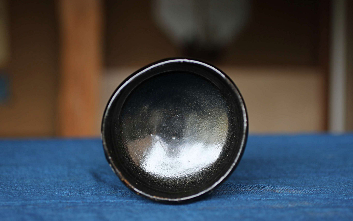 Matcha bowl Japanese vintage CHAWAN "kenzan" kyo-ware with flower, Signed, Tea Ceremony with a box