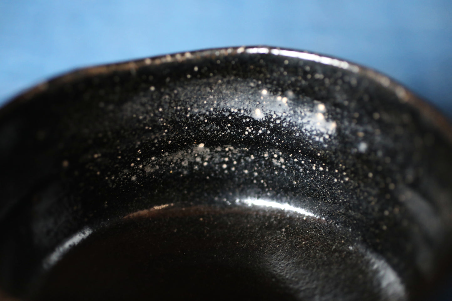 Matcha bowl Japanese vintage CHAWAN "kenzan" kyo-ware with flower, Signed, Tea Ceremony with a box