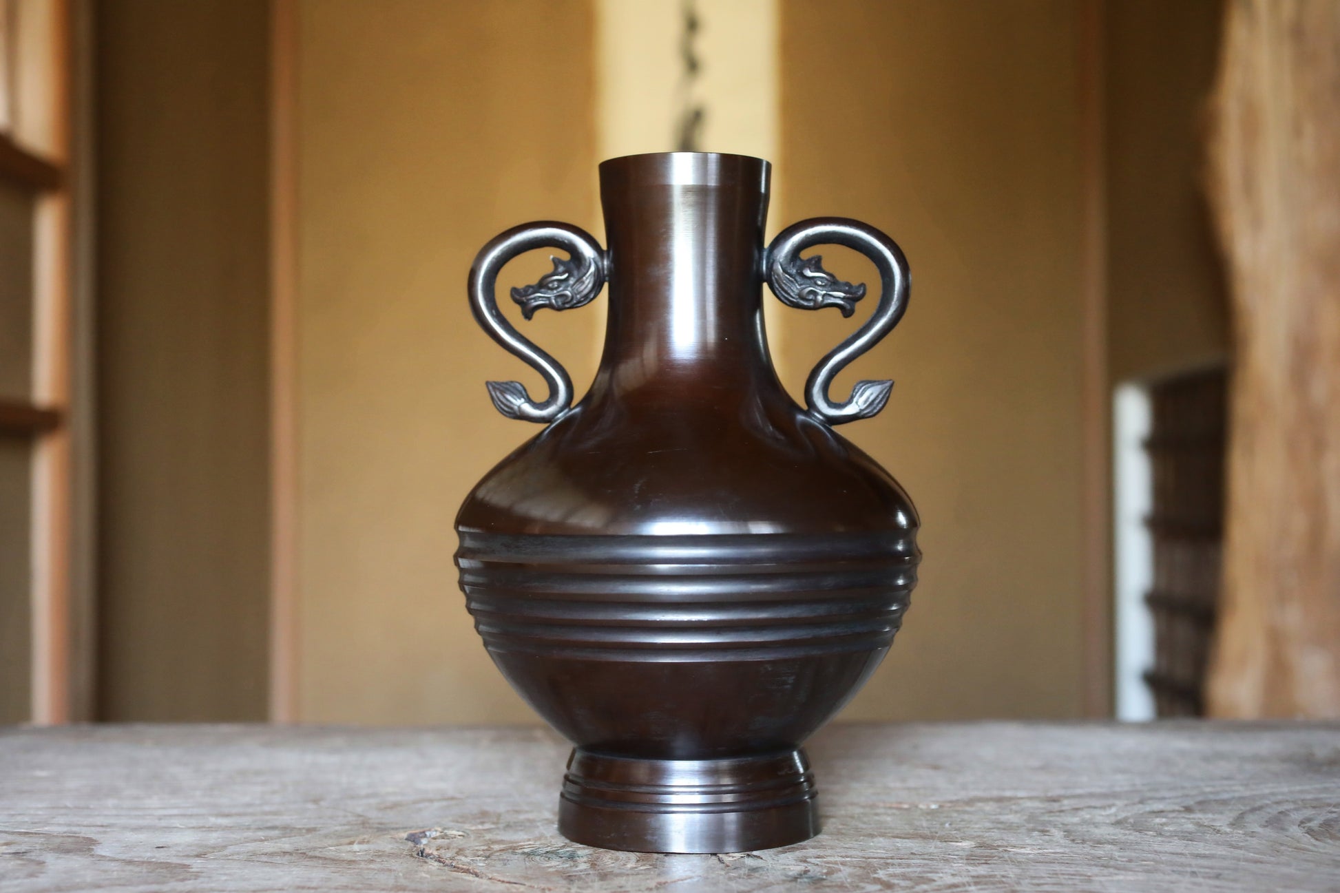 Japanese vintage bronze vase