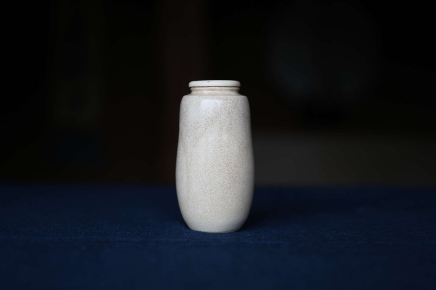 Vintage Japanese Matcha Caddy "肩衝茶入 Katatsuki Chaire"  with a silk bag, Tea Ceremony