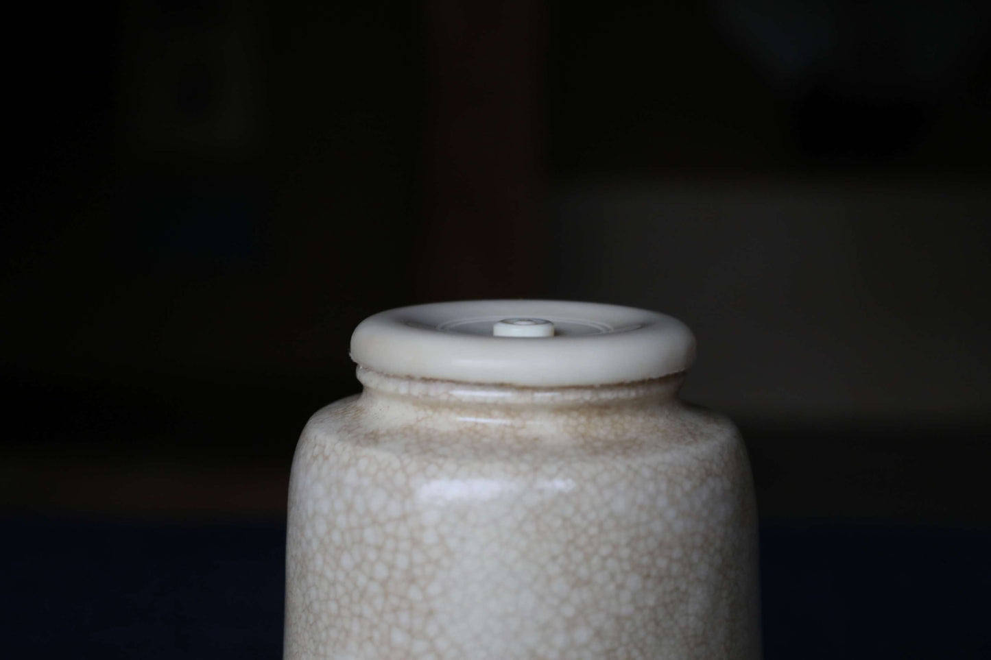 Vintage Japanese Matcha Caddy "肩衝茶入 Katatsuki Chaire"  with a silk bag, Tea Ceremony