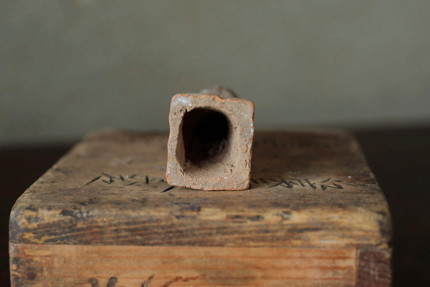 Japanese Antique 1910s KITSUNE doll Pottery from Shinto shrine Altar Foxes art Japanese guardian deity Okimono H3.5in/8.8cm