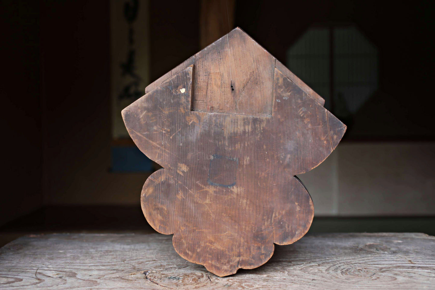 Antique Japanese Wood Carving Gegyo - Buddhist Temple Cloud Pedestal EDO