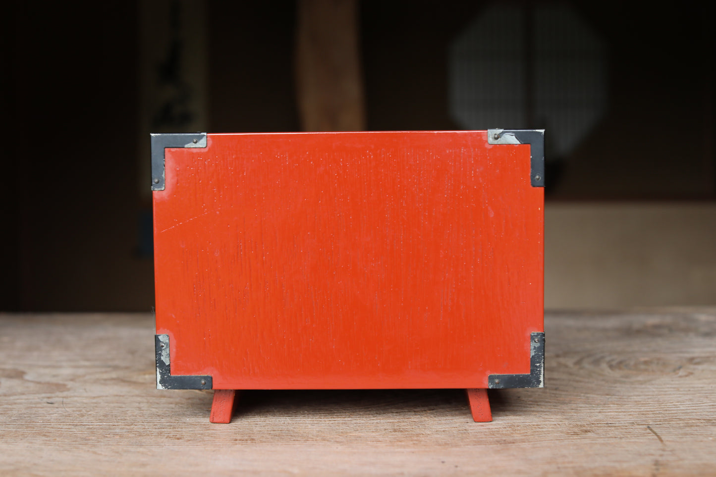 Japanese vintage furniture Small lacquer Chest of drawers "tansu" red & black urushi lacquer  wood hand craft H6.7×W8.7×11.8in/H17×22×30cm