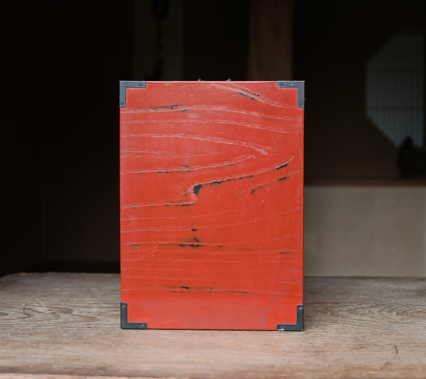 Japanese vintage furniture Small lacquer Chest of drawers "tansu" red & black urushi lacquer  wood hand craft H6.7×W8.7×11.8in/H17×22×30cm