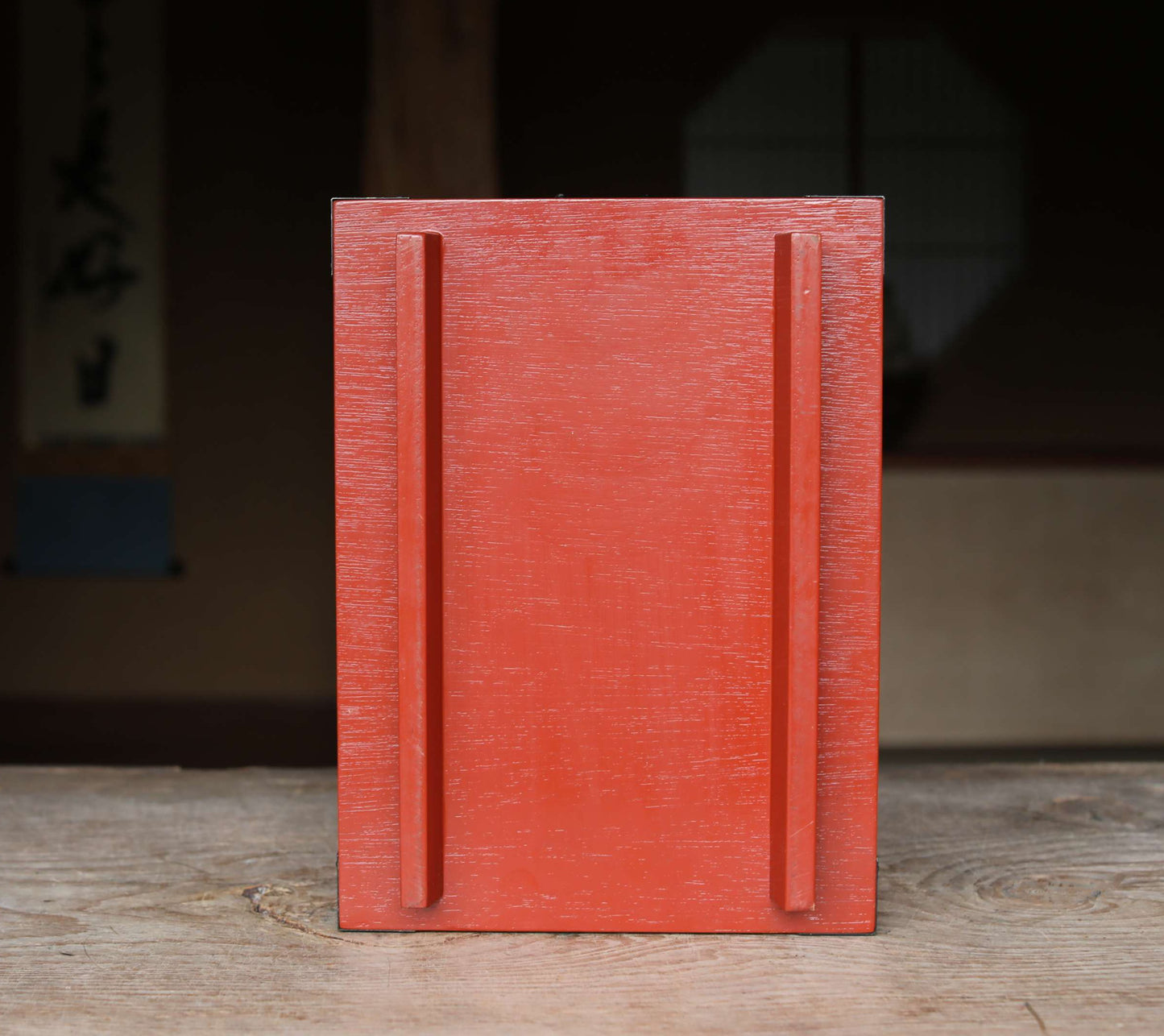 Japanese vintage furniture Small lacquer Chest of drawers "tansu" red & black urushi lacquer  wood hand craft H6.7×W8.7×11.8in/H17×22×30cm