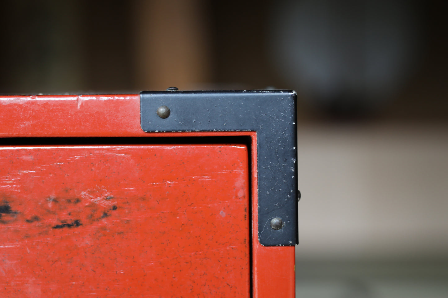 Japanese vintage furniture Small lacquer Chest of drawers "tansu" red & black urushi lacquer  wood hand craft H6.7×W8.7×11.8in/H17×22×30cm