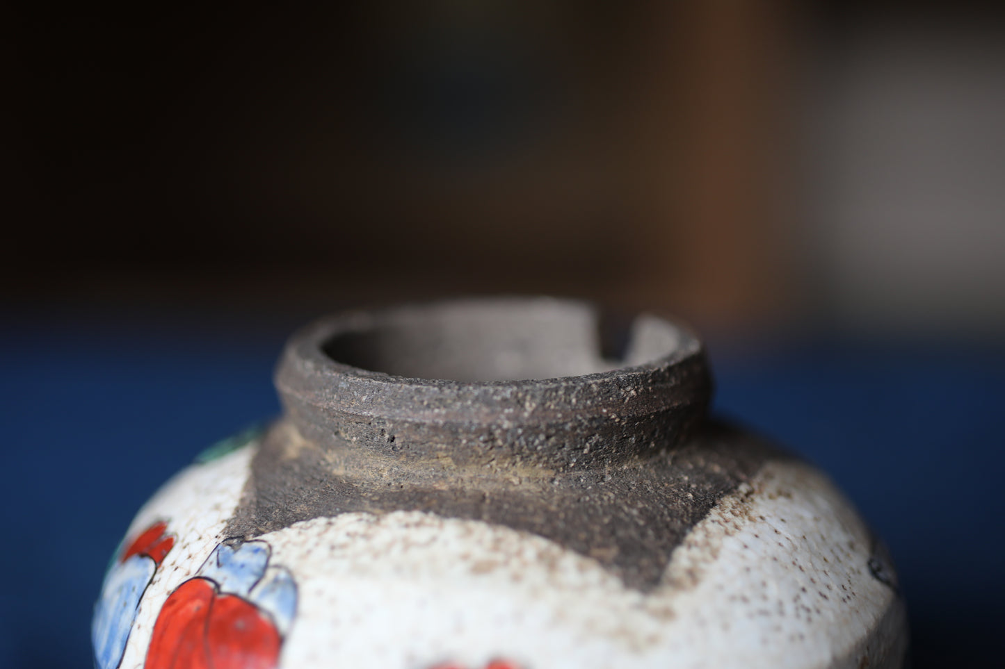 Matcha tea bowl Japanese Antique CHAWAN " MOKUBEI" with Wise men Tea ceremony, EDO