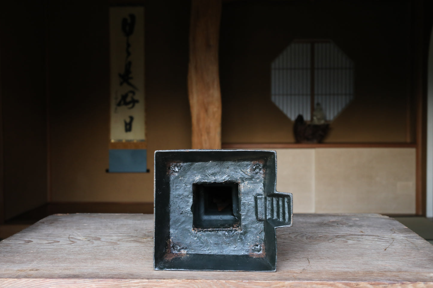 LARGE Japanese vintage cast iron five-storied Pagoda Buddhist architecture Kyoto design, Japanese metal interior H31.5×7.9in/H80×20cm