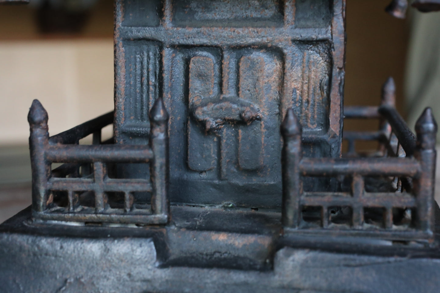 LARGE Japanese vintage cast iron five-storied Pagoda Buddhist architecture Kyoto design, Japanese metal interior H31.5×7.9in/H80×20cm