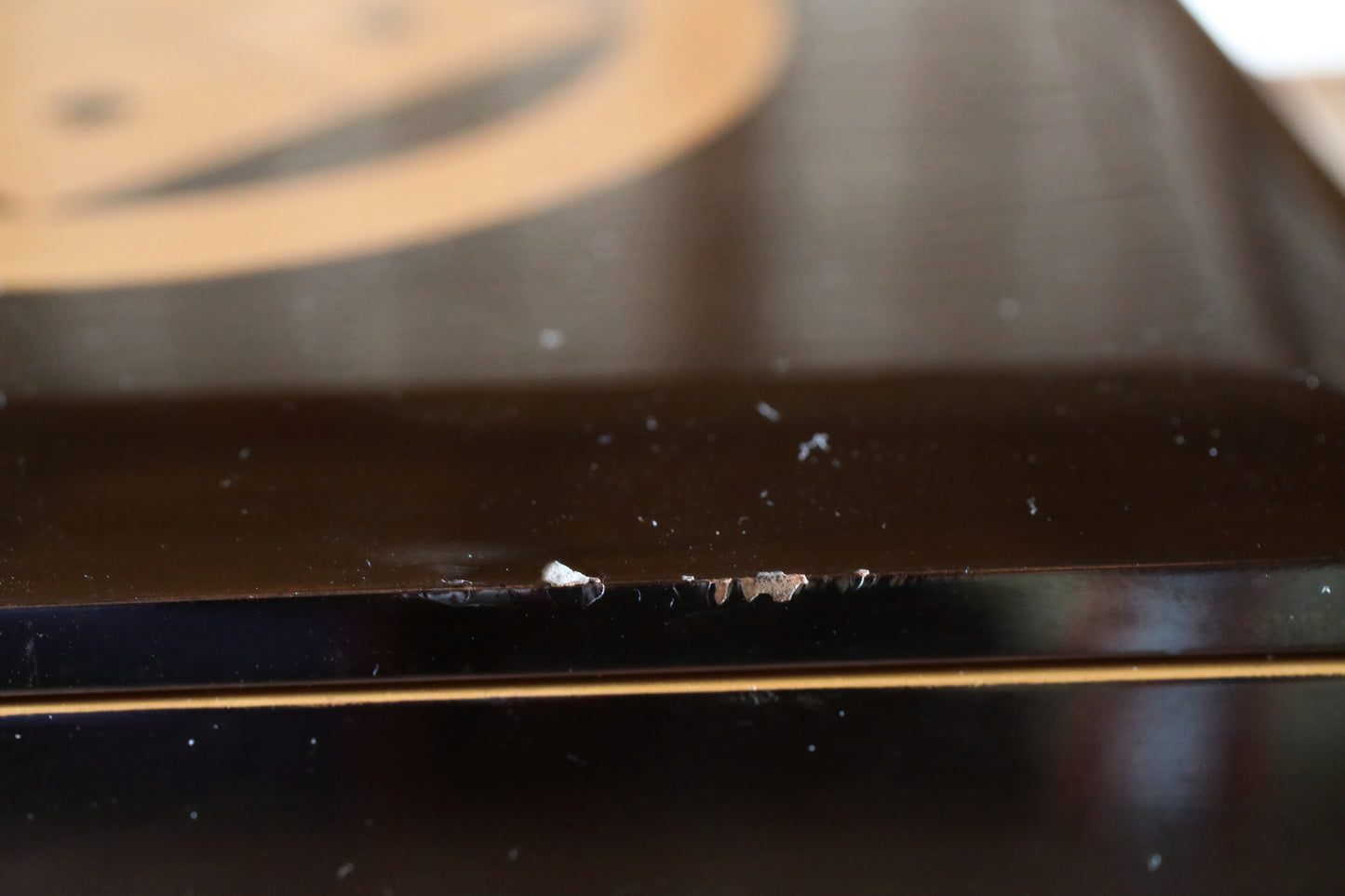 Japanese antique urushi lacquer WAJIMA Makie Jubako 1920s, storage box black/gold/red wooden Two-tiered boxes with gold crest, W9.4in/H24cm