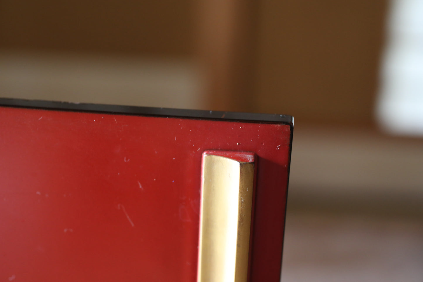 Japanese antique urushi lacquer WAJIMA Makie Jubako 1920s, storage box black/gold/red wooden Two-tiered boxes with gold crest, W9.4in/H24cm