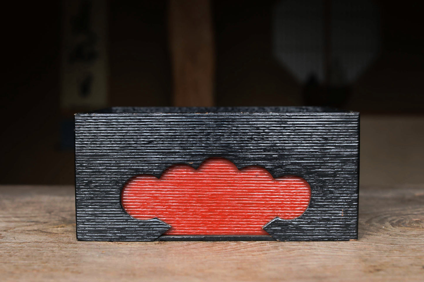 Japanese furniture Small lacquer Chest of drawers "tansu" red & black urushi lacquer  wood hand craft H4.7×W8.3×10.2in/H12×21×26cm