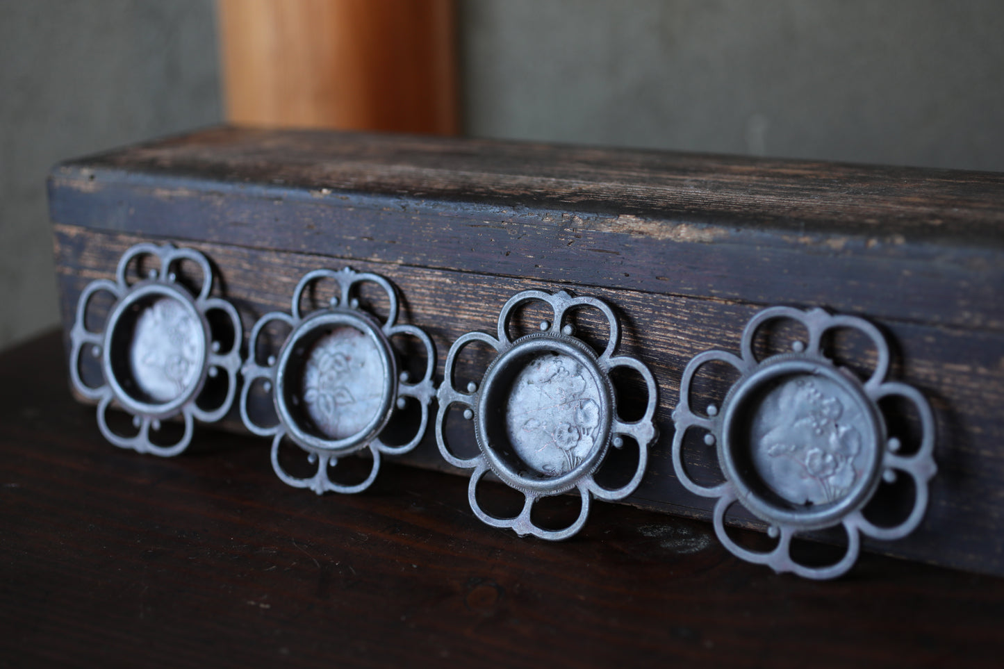 Antique Bronze FUSUMA Handles (Set of 4) - Japanese Sliding Door Hardware