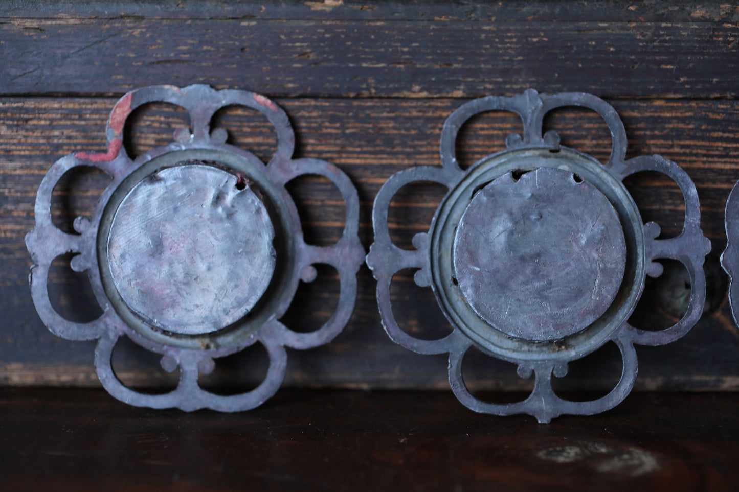 Antique Bronze FUSUMA Handles (Set of 4) - Japanese Sliding Door Hardware