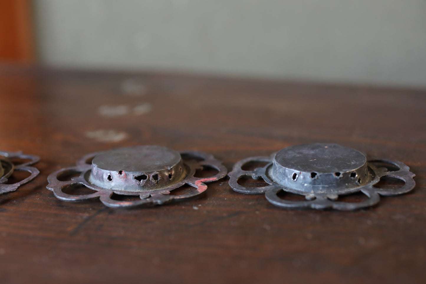 Antique Bronze FUSUMA Handles (Set of 4) - Japanese Sliding Door Hardware