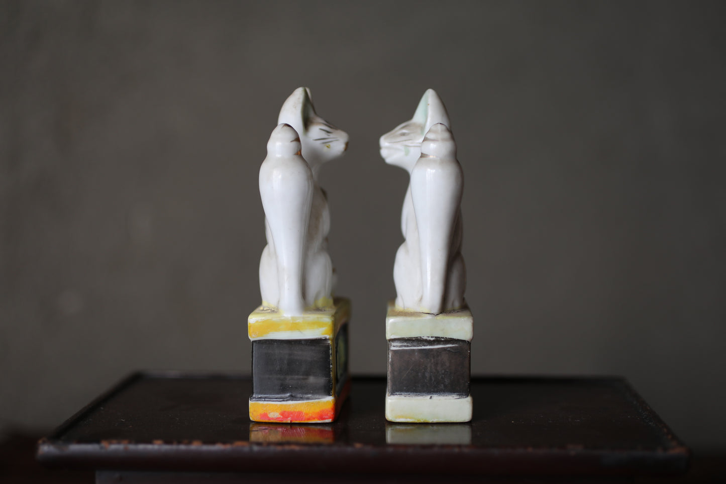 Vintage Japanese Porcelain Kitsune Fox Dolls, Shinto Shrine Altar Art