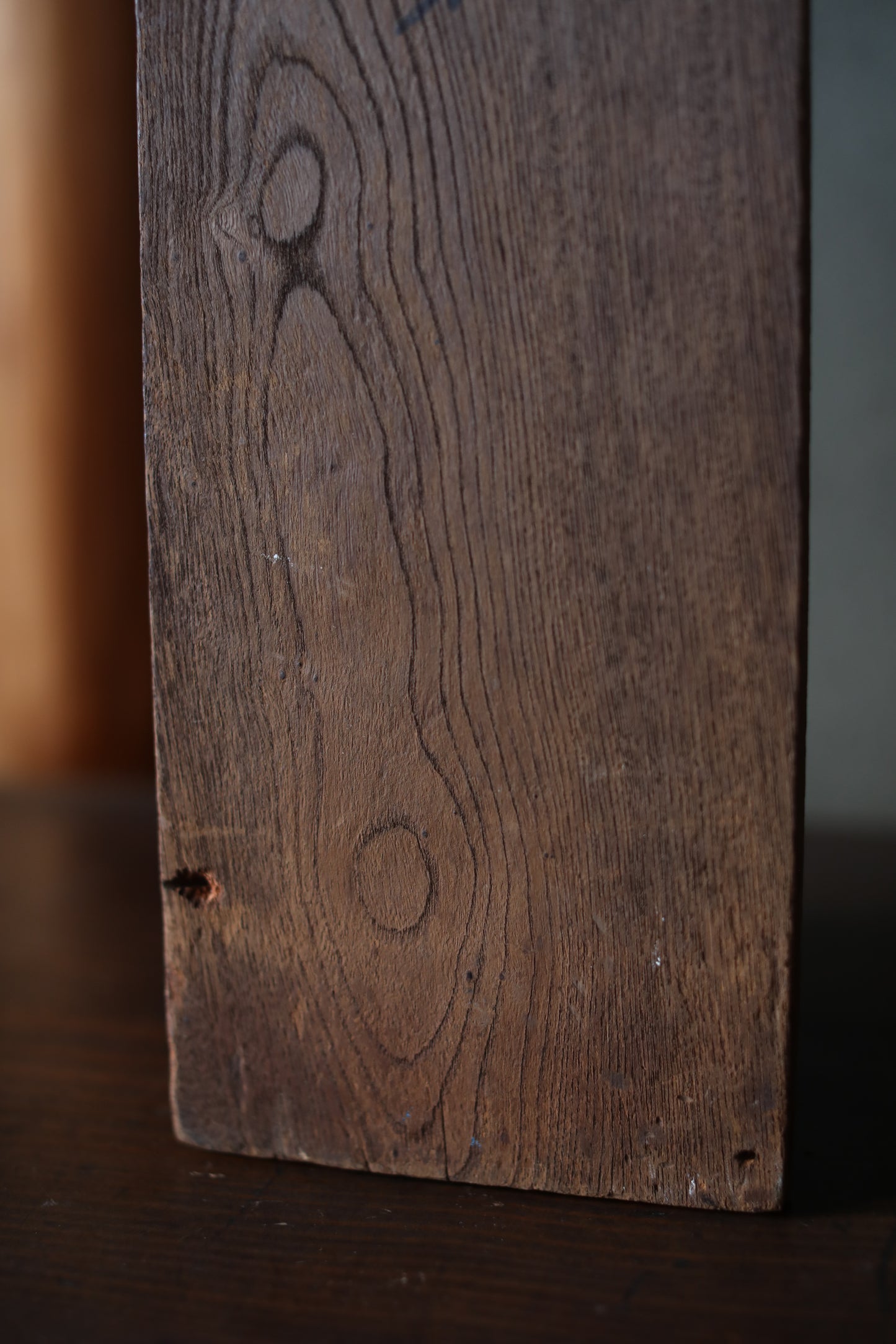 Antique Japanese Fireman Signboard, Kanji Calligraphy, Wood Carved Symbol