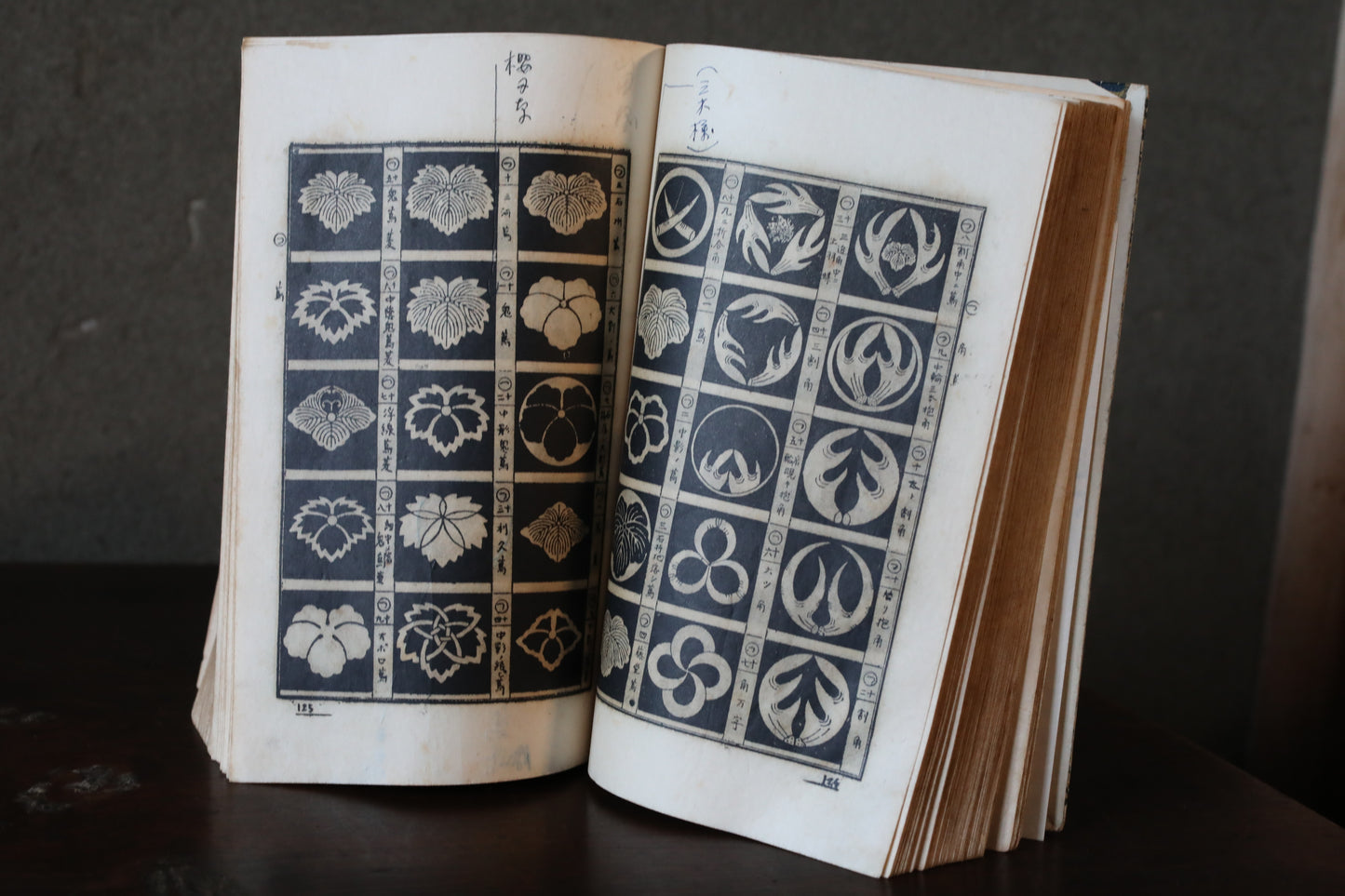 Japanese vintage 1938s Art book traditional More than hundreds of types of Family Crest "Fountain of Crests" Design patterns