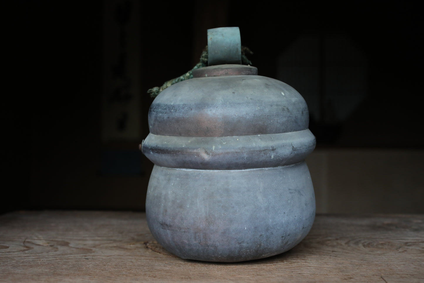 Antique Bronze Shinto Shrine Bell, Japanese Hanging Temple Bell, 1900s