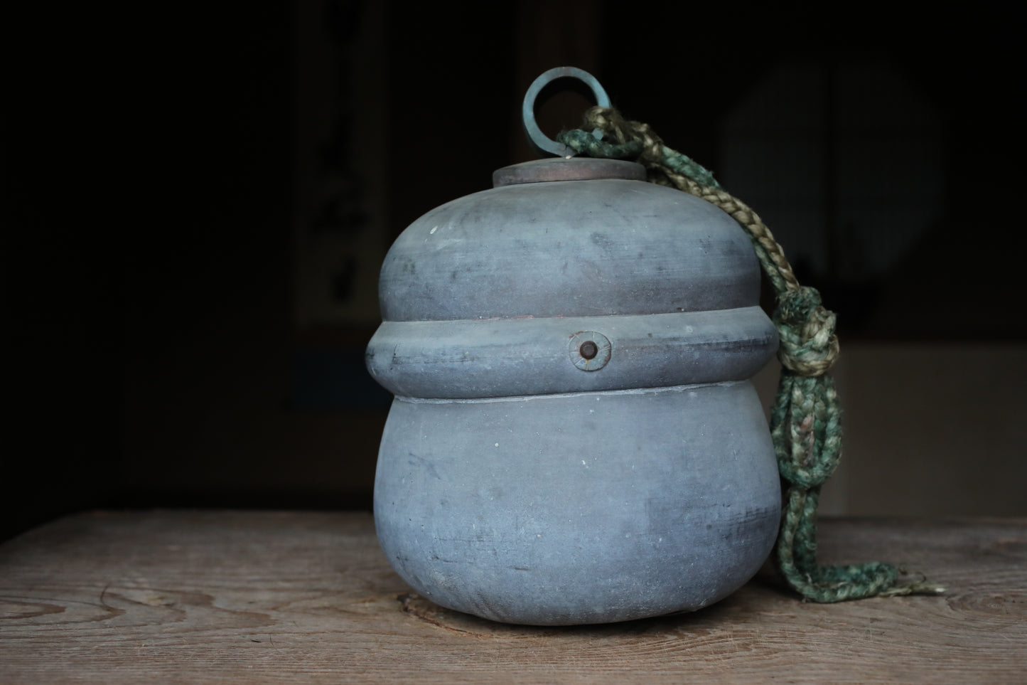 Antique Bronze Shinto Shrine Bell, Japanese Hanging Temple Bell, 1900s