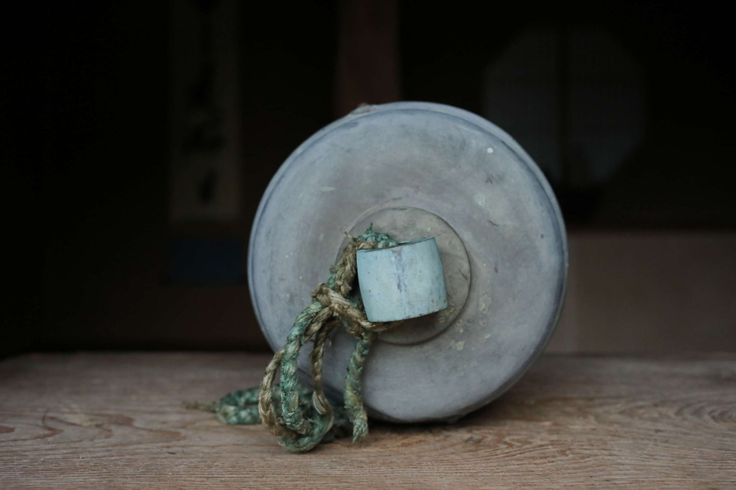 Antique Bronze Shinto Shrine Bell, Japanese Hanging Temple Bell, 1900s