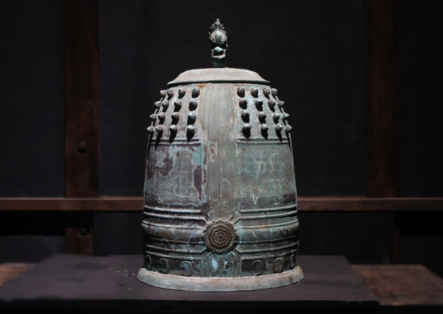 BIG! Japanese antique Buddhist temple bell Bronze large gong, big hanging bell, buddhist alter 梵鐘BON SHOU made in 1802 H20.5in/H52cm