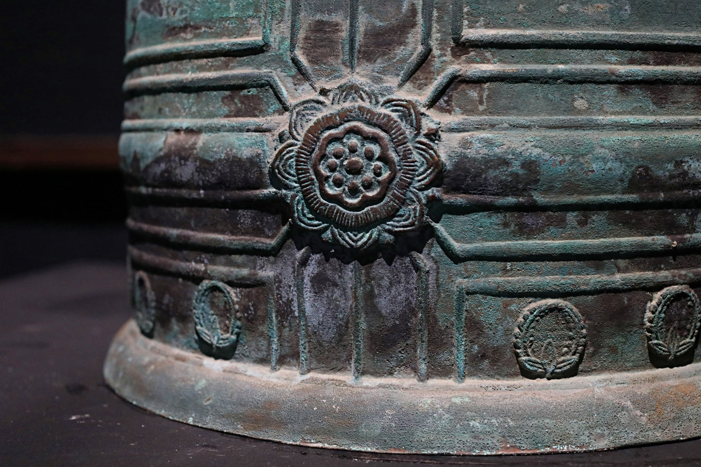 BIG! Japanese antique Buddhist temple bell Bronze large gong, big hanging bell, buddhist alter 梵鐘BON SHOU made in 1802 H20.5in/H52cm