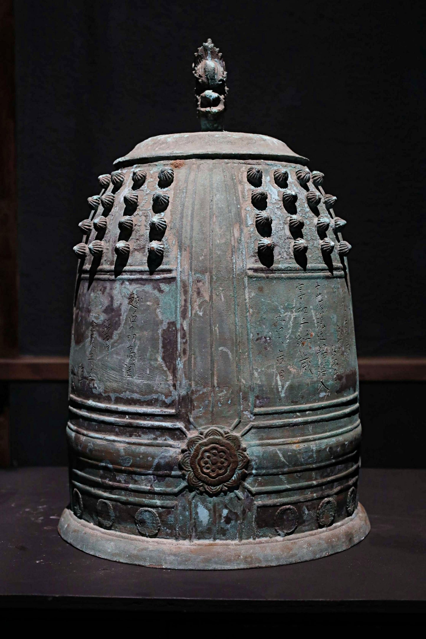 BIG! Japanese antique Buddhist temple bell Bronze large gong, big hanging bell, buddhist alter 梵鐘BON SHOU made in 1802 H20.5in/H52cm