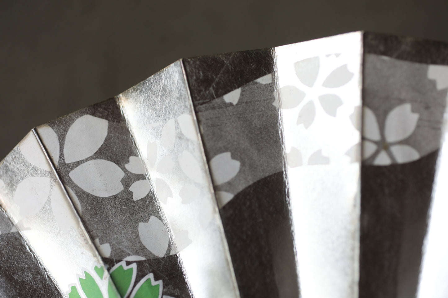 Japanese Folding Fan, Hand-Painted Cherry Blossoms, Maiko Kimono Dance Accessory